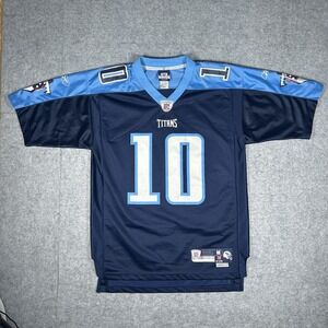 Vintage Reebok NFL Equipment Authentic Jersey Mens Medium Navy Blue / Light Blue